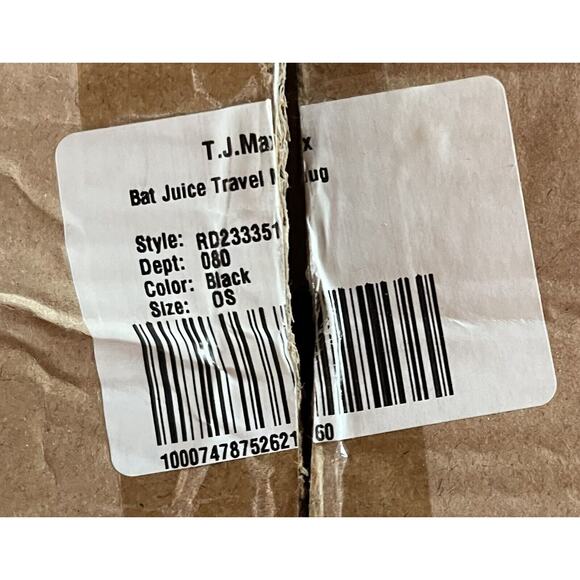 Rae Dunn Travel Mug Set Vampire Bat Juice Ceramic W/Lid Halloween New in boxes - Picture 3 of 6